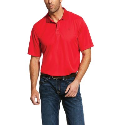 Ariat Western: TEK Polo Hombre - Rojas (CVYPN3876)